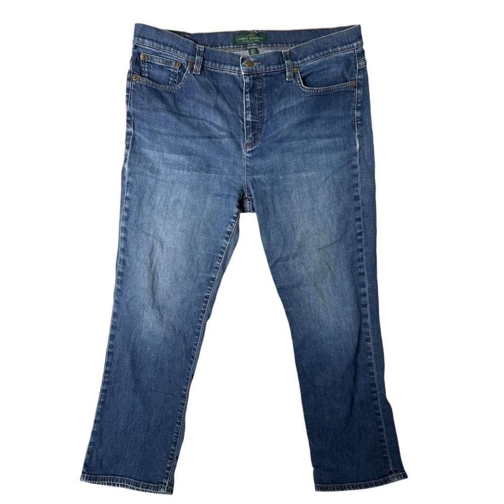 LRL Lauren‎ Jeans Co Ralph Lauren Womens 14P Medium Wash Straight Leg 
Jeans